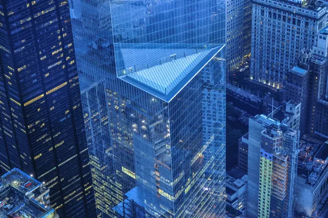 Financial district skyscrapers